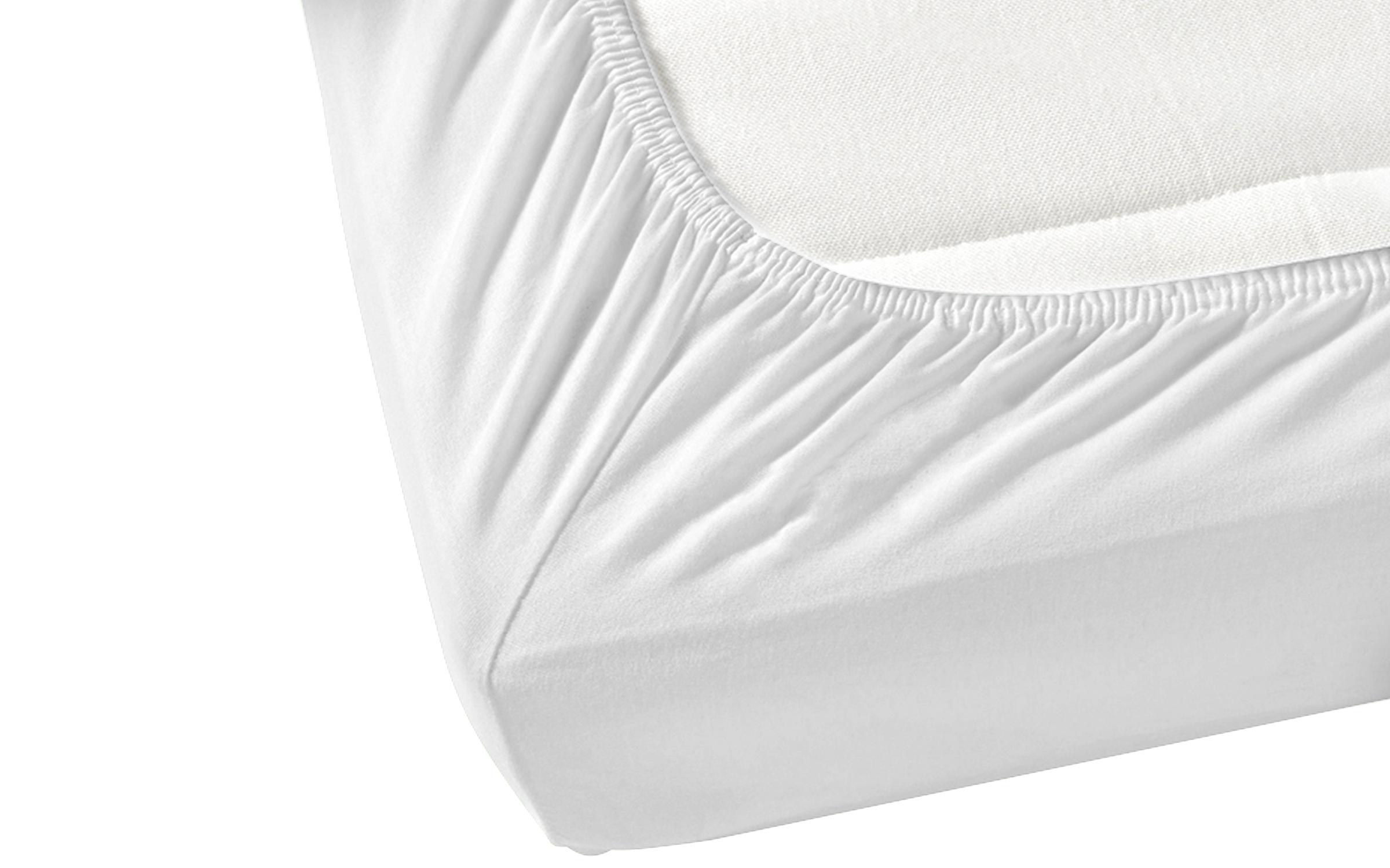 Fitted sheet, white, 90/200 cm  3